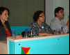 Presidente da Região Norte, Odaléa Barbosa, professora Leocádia da Hora Neta e professor Carlos Eduardo Sanches