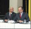 Presidente do Inep, Luiz Claudio Costa; ministro da Educação, Aloizio Mercadante